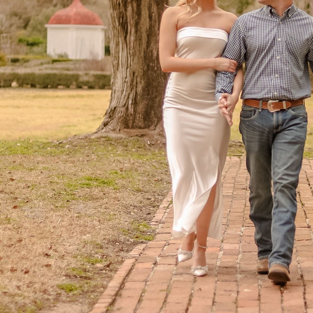 Satin Maxi Engagement Dress